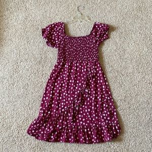 red and white floral dress! size medium.